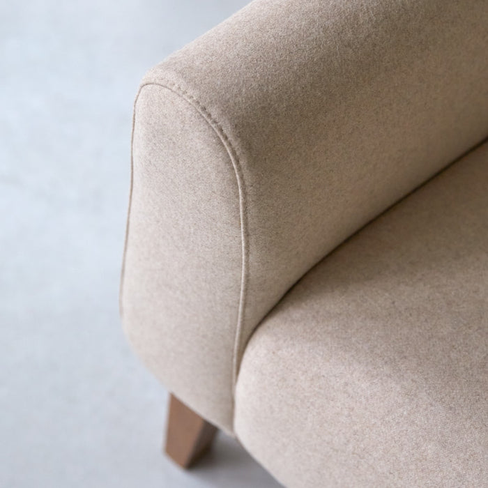 Tikamoon - Bjorn - Tweezitsbank in massief eiken en ecru wol