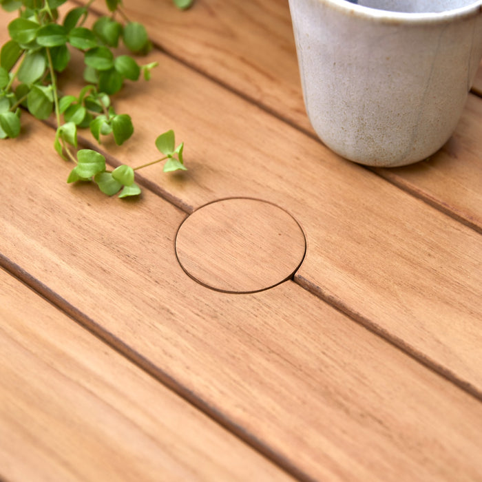 Tikamoon - Mila - Tuintafel van massief teakhout voor 6 personen.