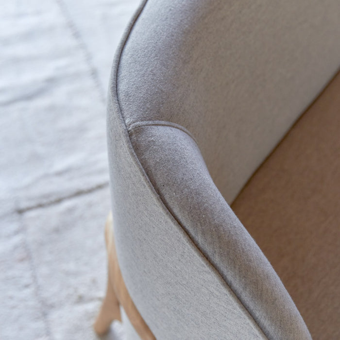 Tikamoon - Hoya - Tweezitsbank van massief eiken en grijze stof