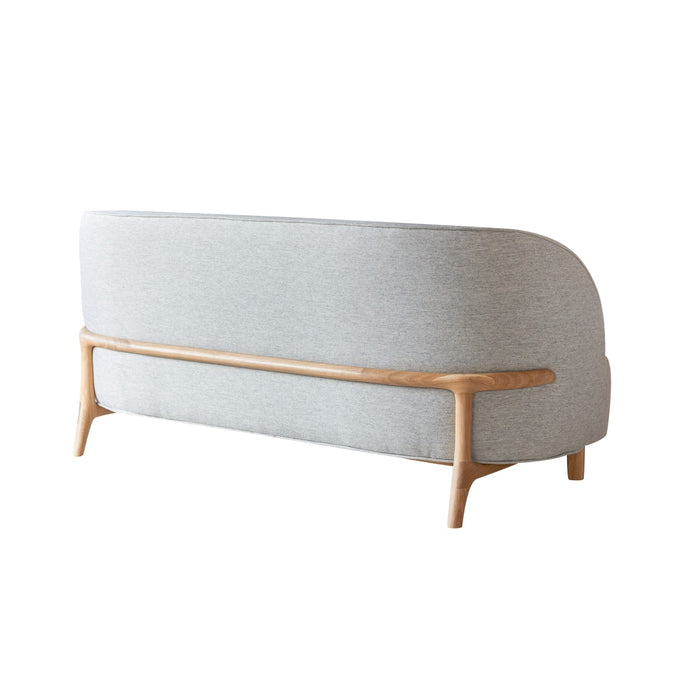 Tikamoon - Hoya - Tweezitsbank van massief eiken en grijze stof