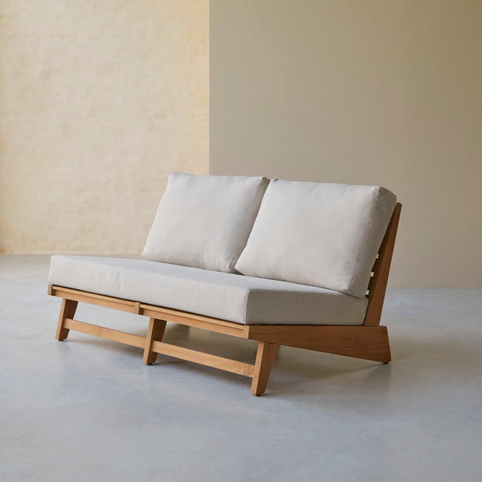 Tikamoon - Massief teakhouten 2-zitsbankje Olia