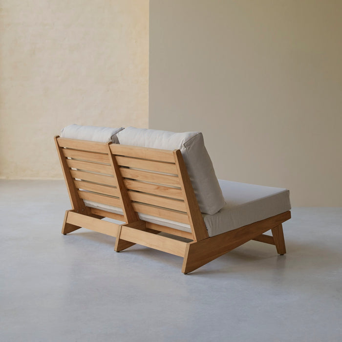 Tikamoon - Massief teakhouten 2-zitsbankje Olia