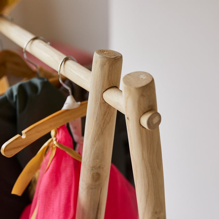 Tikamoon - Kilim - Kledingrek voor kinderen van massief teakhout