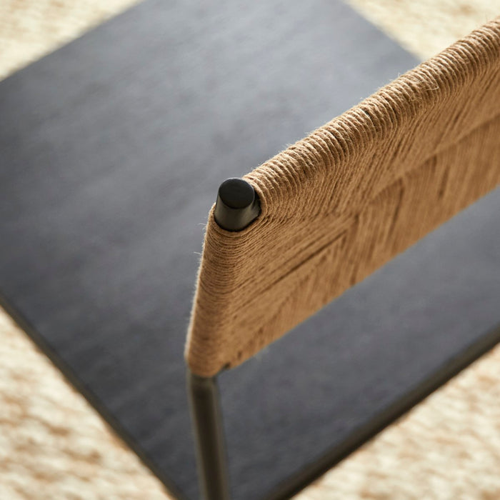 Tikamoon - Stoel van metaal en gevlochten natuurlijke vezels Fidèle