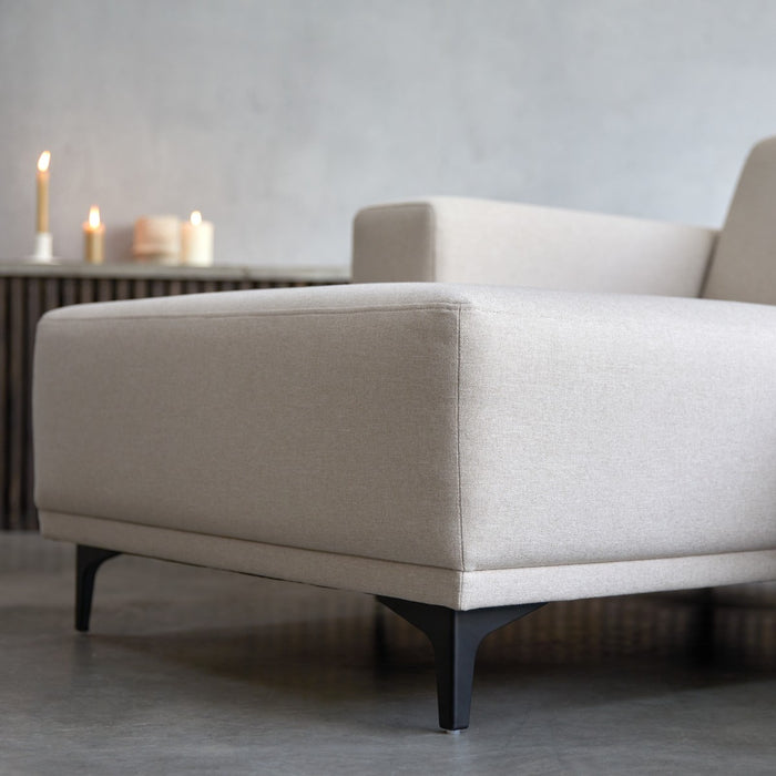 Tikamoon - Lars - Hoekbank links in ecru stof 300 x 150 cm