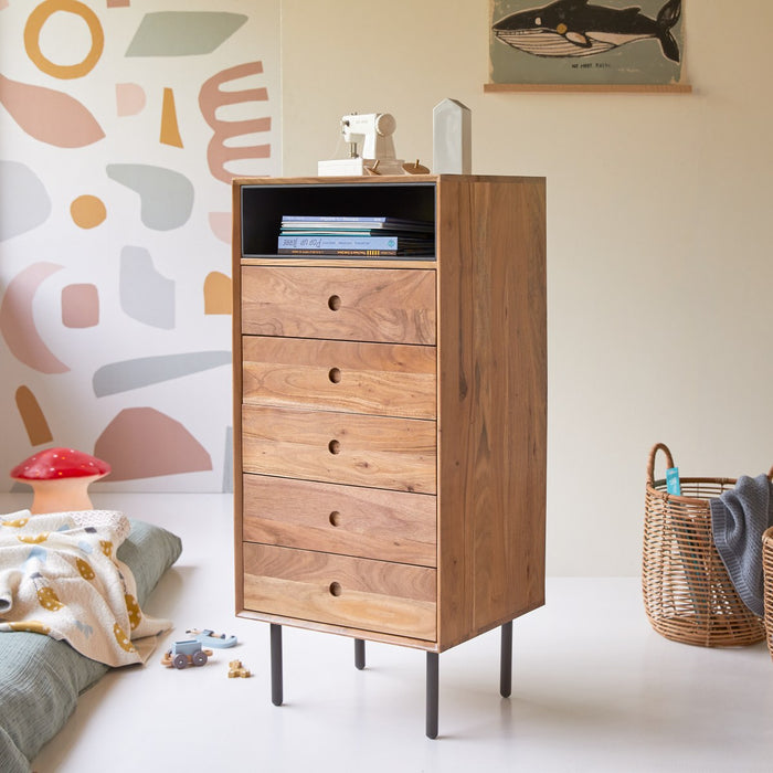 Tikamoon - Pavel - Kindercommode van acaciahout