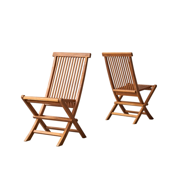 Tikamoon - Capri - Set van 2 massief acaciahouten tuinstoelen