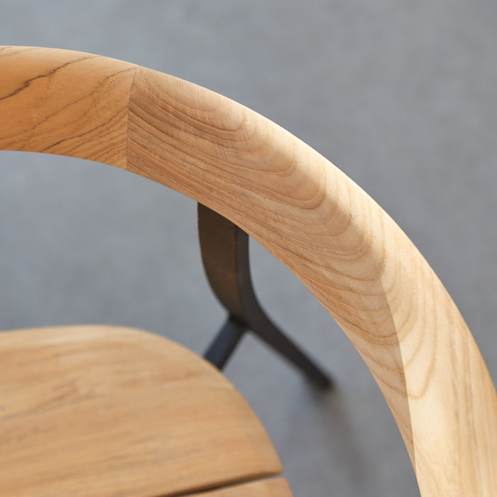 Tikamoon - Arco - Tuinstoel in massief teak en aluminium