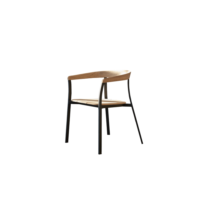 Tikamoon - Arco - Tuinstoel in massief teak en aluminium