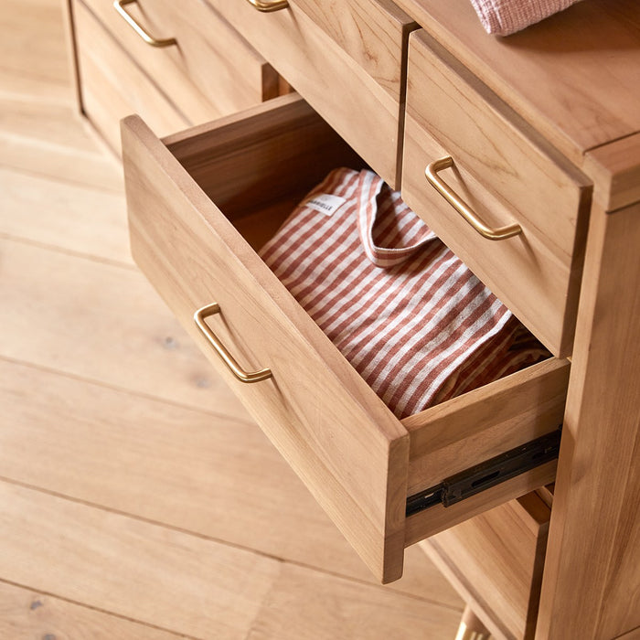 Tikamoon - Kort - Kindercommode van massief teakhout