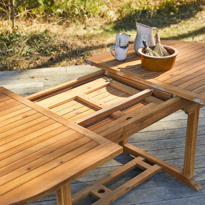 Tikamoon - Capri - Massief acaciahouten tuinset 6 stoelen