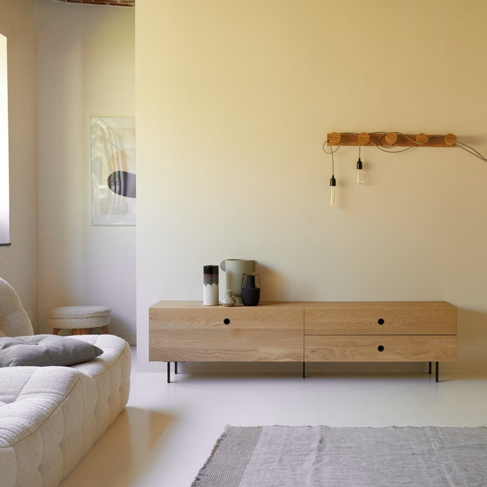 Tikamoon - Jeanne - Massief eiken tv-meubel 200 cm