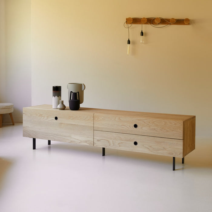 Tikamoon - Jeanne - Massief eiken tv-meubel 200 cm