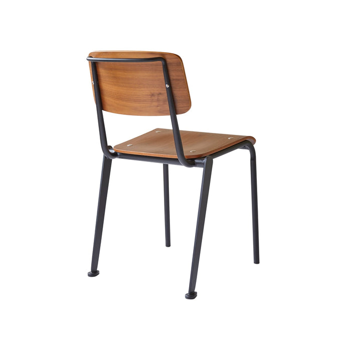 Tikamoon - Mio - Stoel van walnoothout en zwart metaal