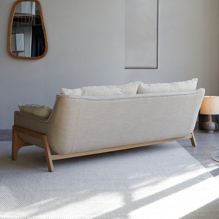 Tikamoon - Woodnest - Driezitsbank van massief eiken en linnen