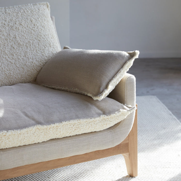 Tikamoon - Woodnest - Driezitsbank van massief eiken en linnen