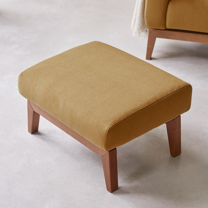 Tikamoon - Bjorn - Tweezitsbank van massief eiken en mosterdgele stof