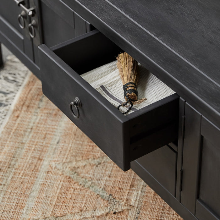 Tikamoon - Thaki Black - Massief grenen tv-meubel 170 cm