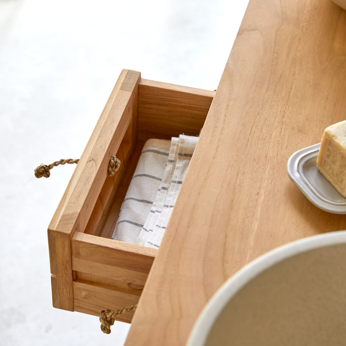 Tikamoon - Minimalys - Massief teakhouten badmeubel 145 cm