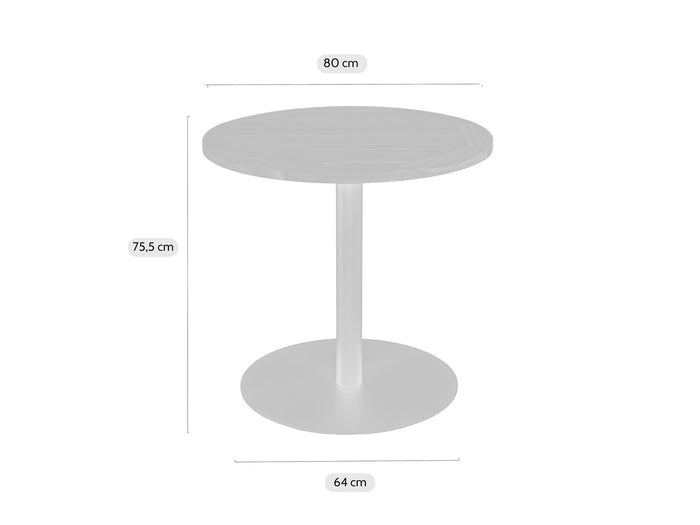 Ronde tuintafel Java olijfgroen 80 cm