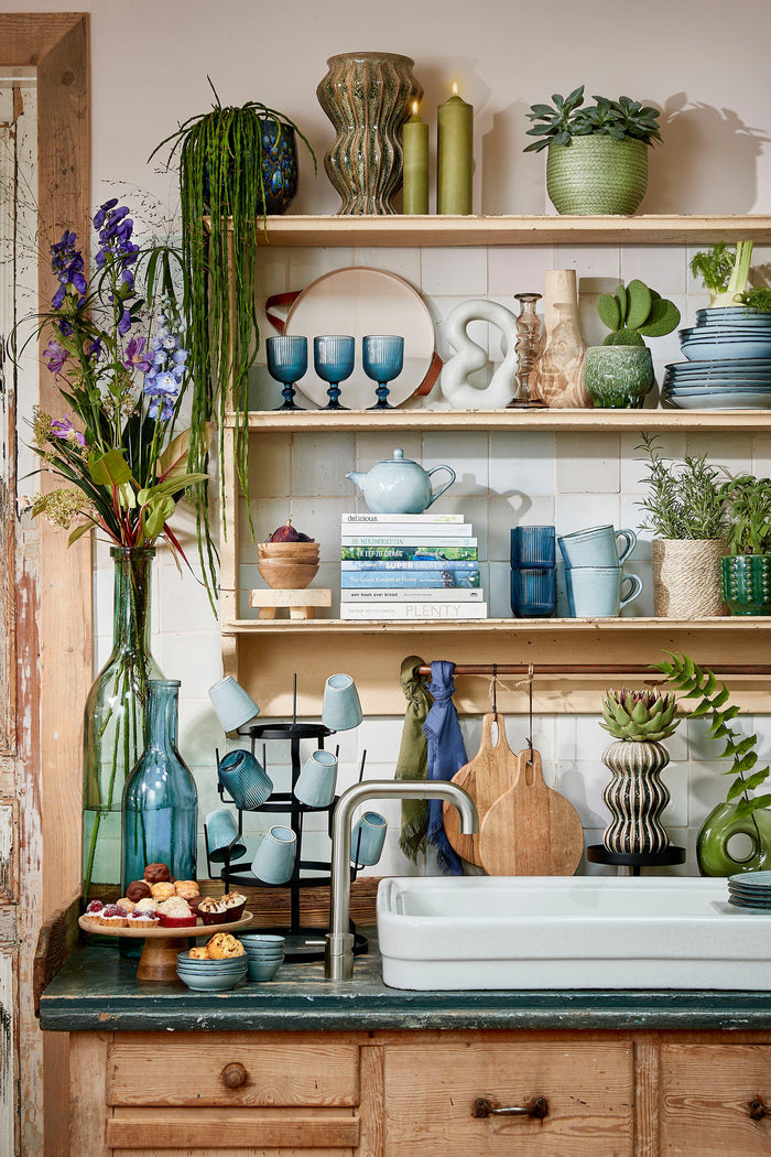 Mica Decorations Merlot Wijnglas - Set van 6 - 250 ml - Blauw