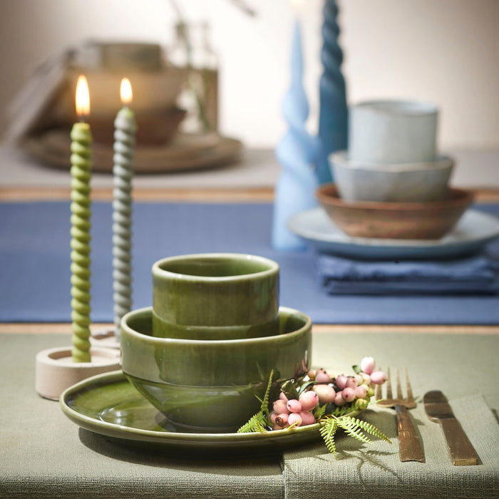 Mica Decorations Rhea Schaal - Ø12,5 cm - Keramiek - Groen