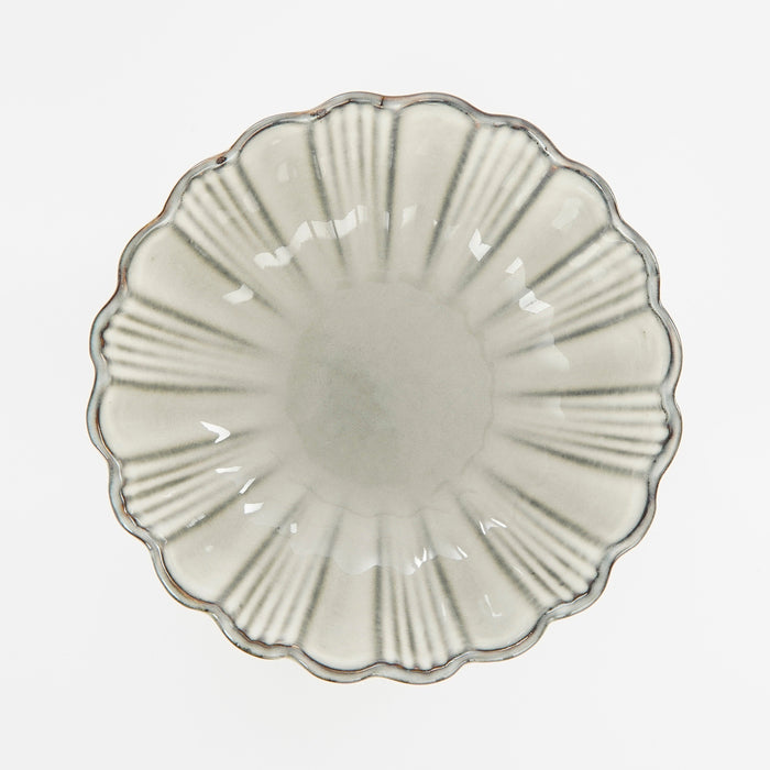 Mica Decorations Corfu Schaal - H9 x Ø17 cm - Keramiek - Grijs