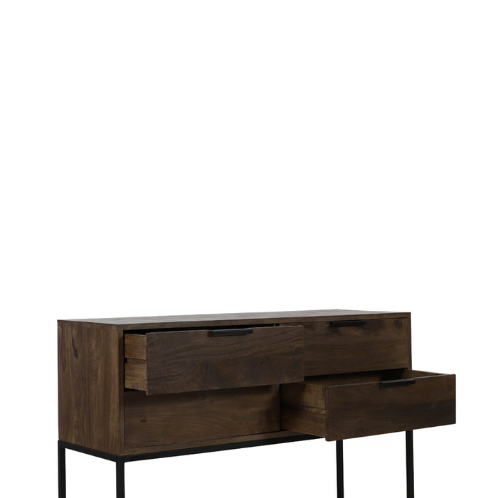 Light&living Side table 120x40x80 cm MEAVE hout mat donker bruin
