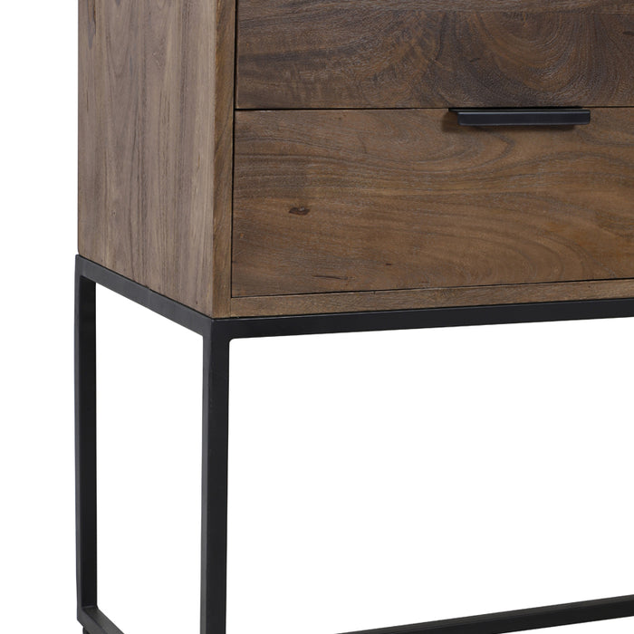 Light&living Side table 120x40x80 cm MEAVE hout mat donker bruin