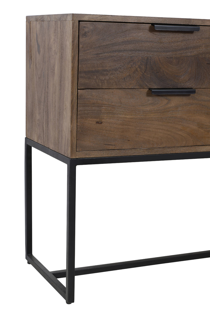 Light&living Side table 120x40x80 cm MEAVE hout mat donker bruin