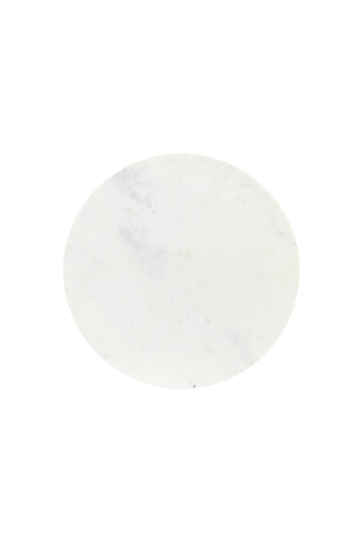 Light&living Bijzettafel Ø48x53 cm RICKERD wit marmer+antiek brons