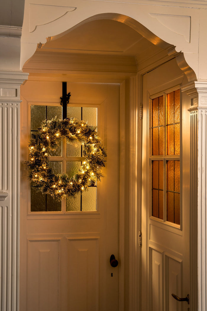 Black Box Trees Vandans Kerstkrans met LED - Ø60 cm - Groen Frosted