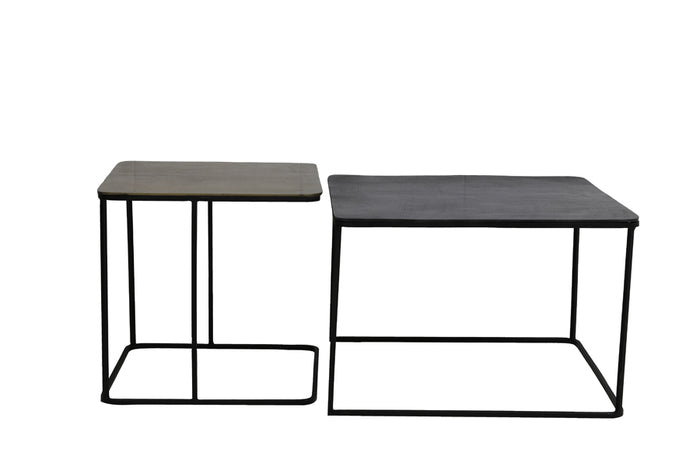 Light&living Bijzettafel S|2 46x46x45+62x62x41 cm LEBU antiek koper...