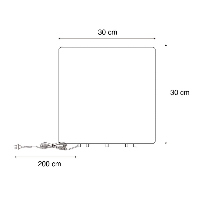 QAZQA Smart buitenlamp wit 30 cm vierkant incl. LED A60 IP44 - Nura