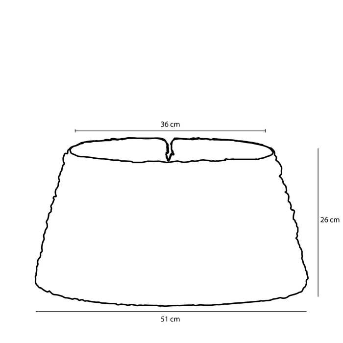 House of Seasons Kerstboomrok Opvouwbaar - H26 x Ø51 cm - Bruin