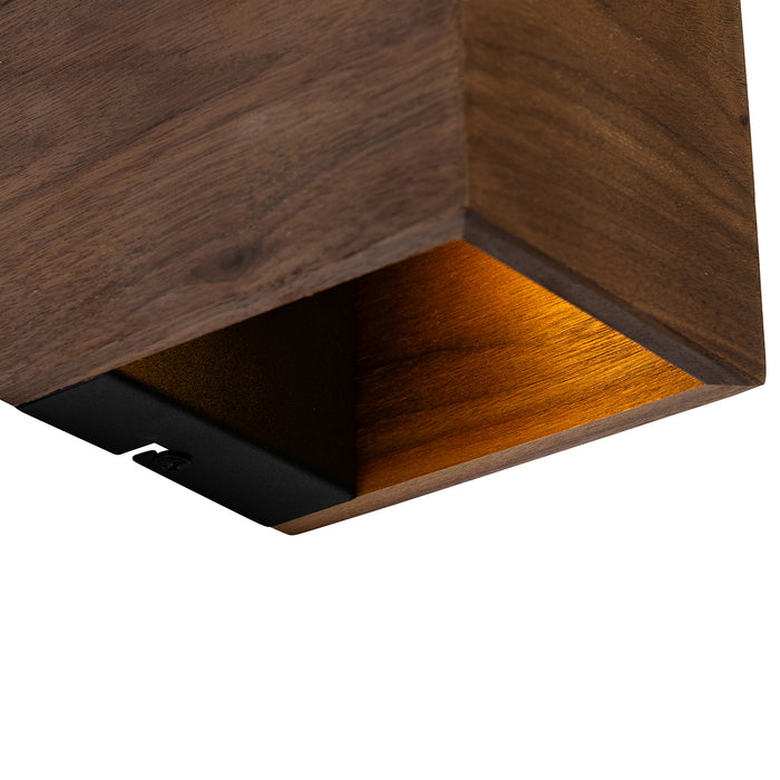 QAZQA Set van 4 smart wandlampen walnoot hout incl. Wifi G9 -