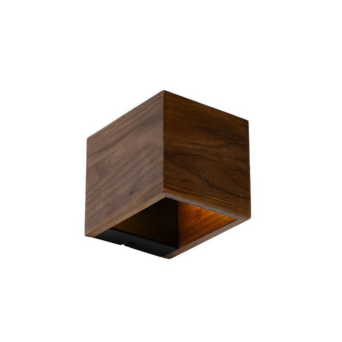 QAZQA Set van 4 smart wandlampen walnoot hout incl. Wifi G9 -