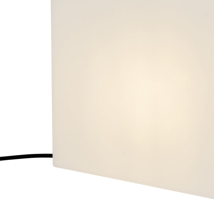 QAZQA Set van 2 buiten vloerlampen wit 30 en 38 cm vierkant IP44 -