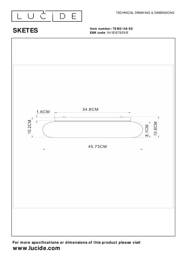 Lucide SKETES Plafonnière - Transparant