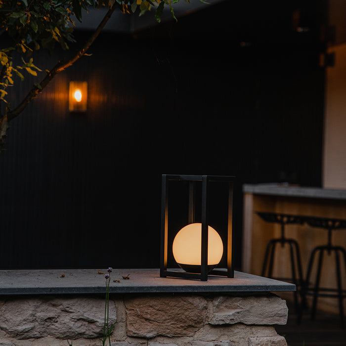 QAZQA Set van 2 buiten tafellampen zwart met touch oplaadbaar - Nowi
