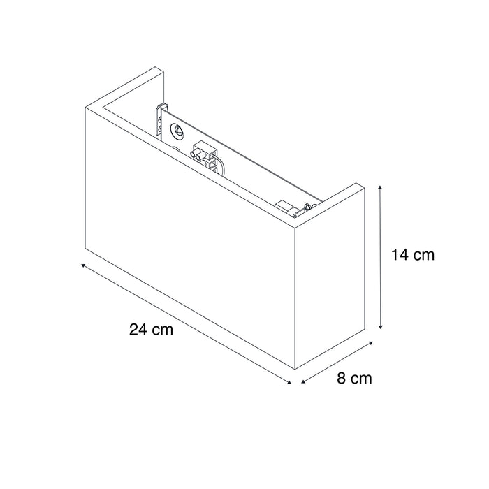 QAZQA Smart wandlamp walnoot hout 24 cm incl. Wifi G9 - Otan