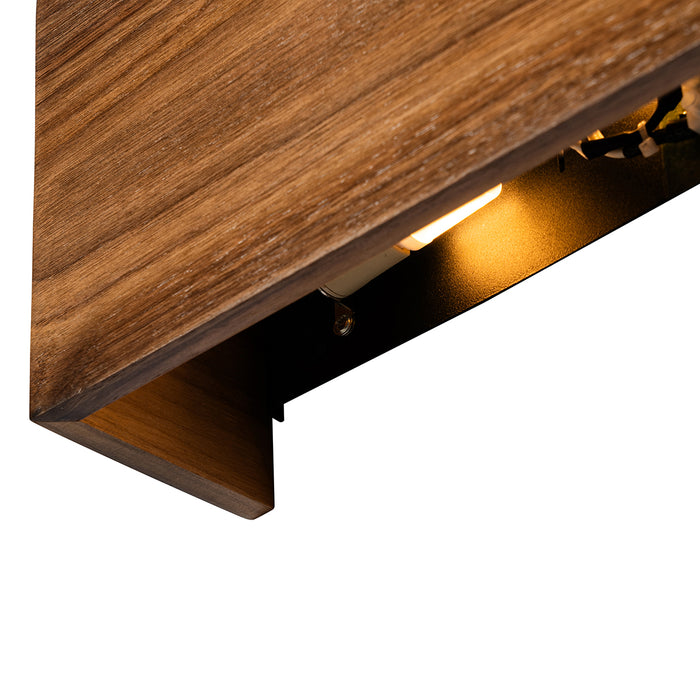 QAZQA Smart wandlamp walnoot hout 24 cm incl. Wifi G9 - Otan