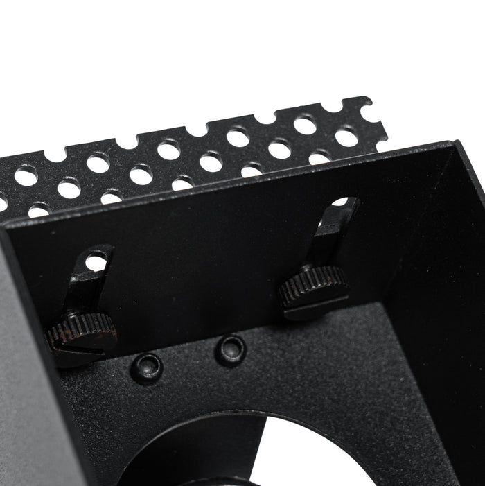 QAZQA Set van 6 inbouwspots zwart GU10 50mm trimless - Oneon