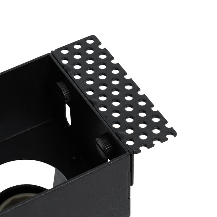 QAZQA Set van 6 inbouwspots zwart GU10 50mm trimless - Oneon