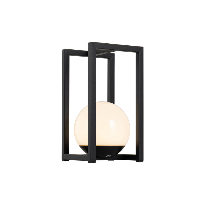 QAZQA Set van 2 buiten tafellampen zwart met touch oplaadbaar - Nowi