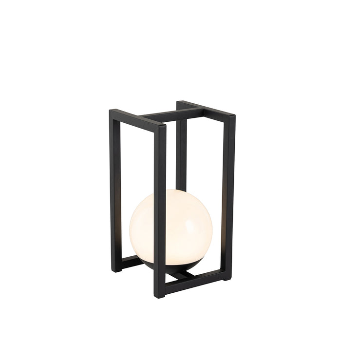 QAZQA Set van 2 buiten tafellampen zwart met touch oplaadbaar - Nowi