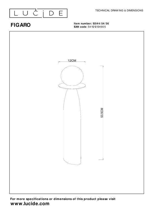 Lucide FIGARO Tafellamp - Grijs