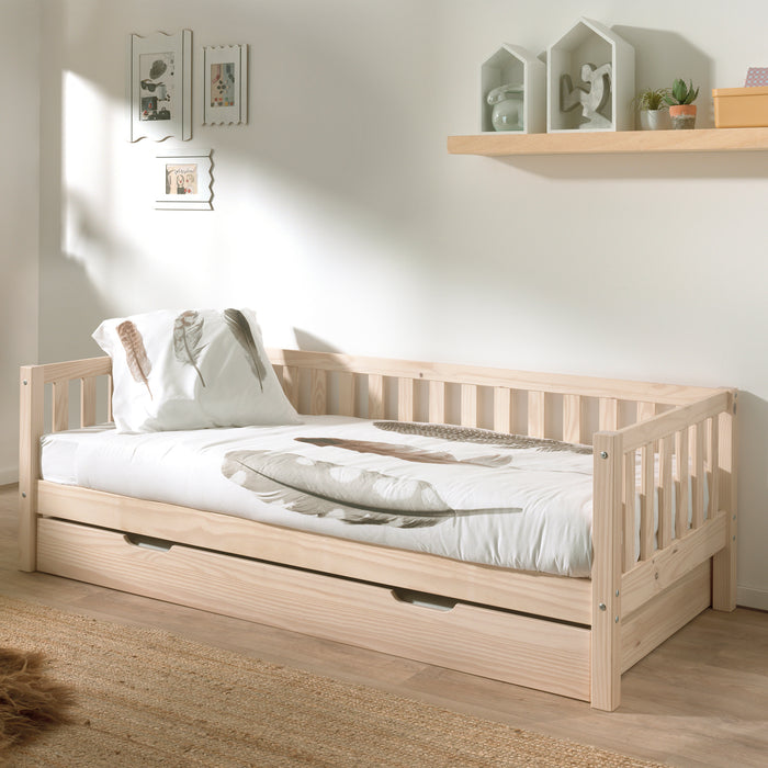 Vipack Fritz Kajuitbed met Bedlade 90 x 200 cm - Milky Pine