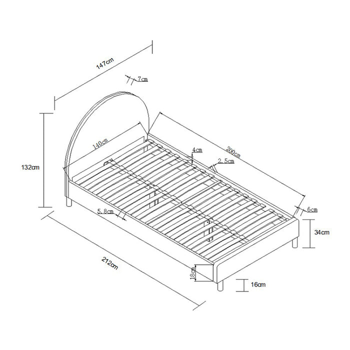 Vipack Moon Twijfelaar 140 x 200 cm - Wit