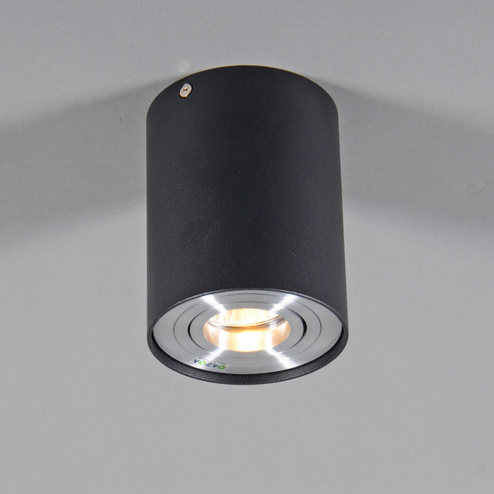 QAZQA Set van 4 spots donkergrijs draai- en kantelbaar - Rondoo up